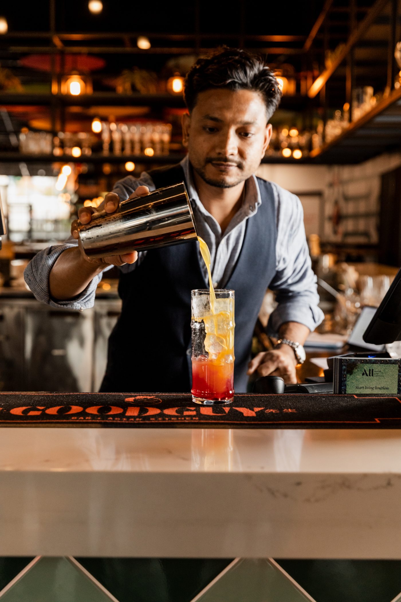 Exquisite cocktails served at Mr Good Guy