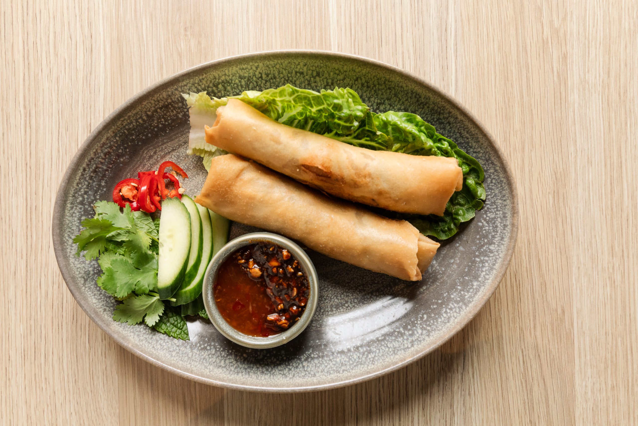 Mr Good Guy Hobart-Mushroom & tofu spring rolls